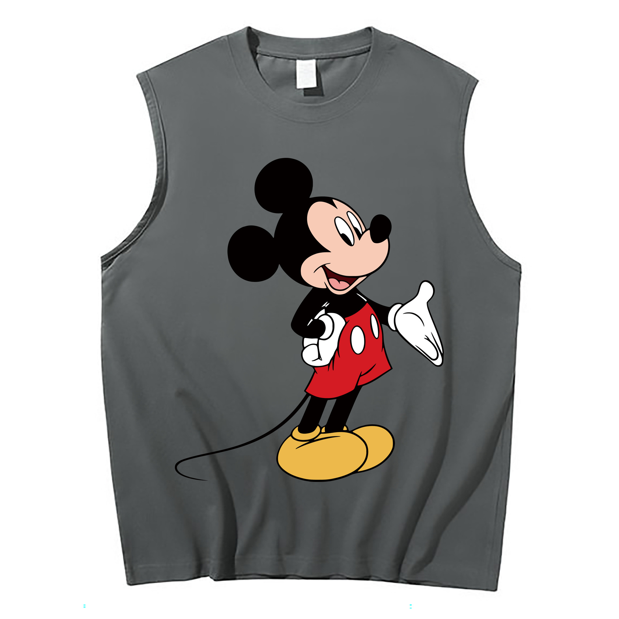 ミッキーマウス Mickey Mouse コットン100％タンクトップ（フロントプリント）